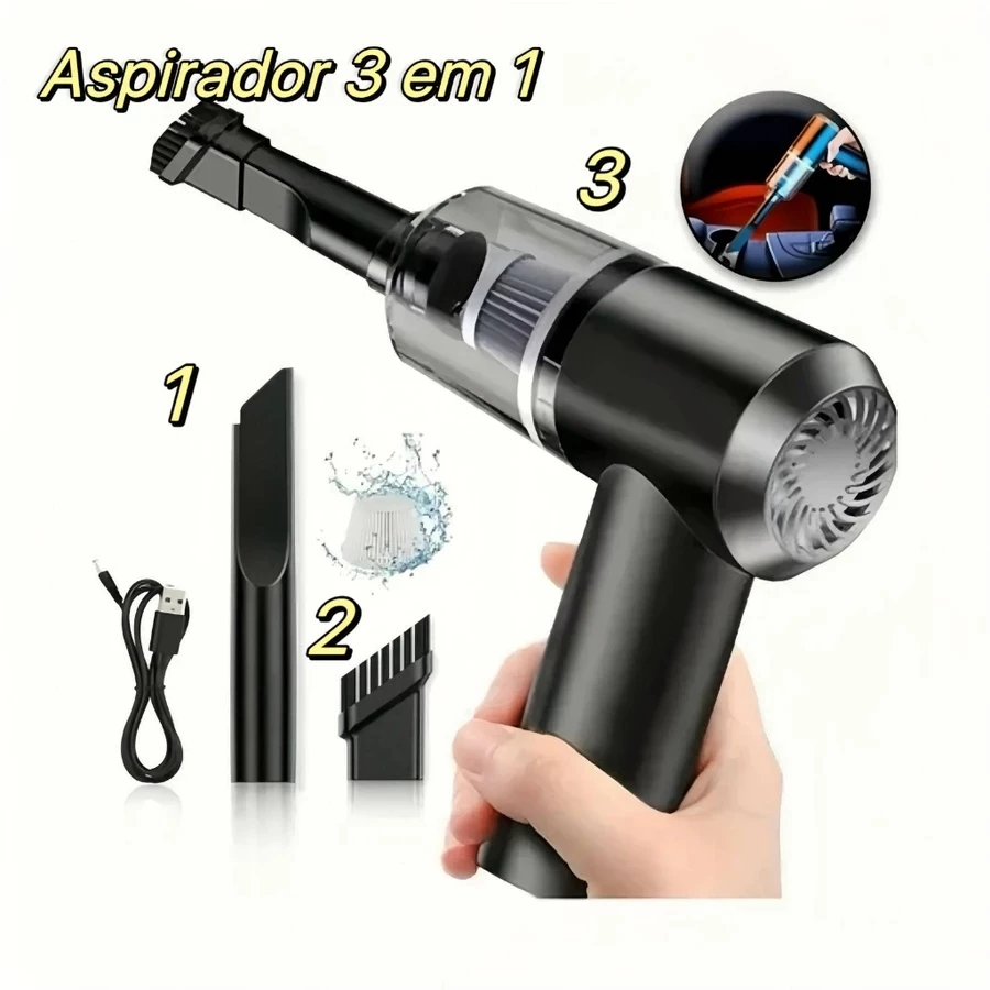 Aspirador e Soprador Portátil 3 em 1